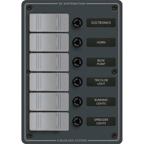 Blue Sea 8053 Slate Grey  6 Position  Vertical 8053