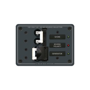 Blue Sea 8032 AC Toggle Source Selector 120V AC  30AMP  White Switches 8032