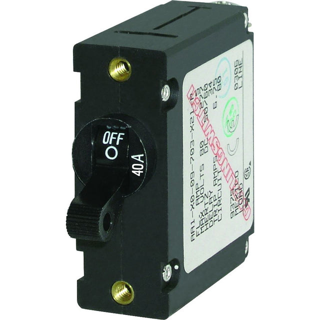 Blue Sea 7224 AC  DC Single Pole Magnetic World Circuit Breaker    40 Amp 7224
