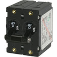 Blue Sea 7241 ASeries Double Pole Toggle  50A  Black 7241