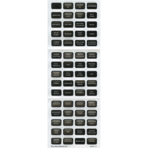 Blue Sea 8214 Black Small Format Label Kit  60 Labels 8214