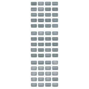Blue Sea 8217 Grey Small Format Label Kit  60 Labels 8217