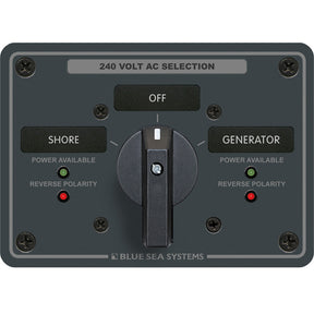 Blue Sea 8363 AC Rotary Switch Panel 65 Ampere 2 Positions  OFF 3 Pole 8363