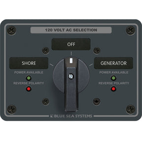 Blue Sea 8365 AC Rotary Switch Panel 65 Ampere 2 Positions  OFF 2 Pole 8365