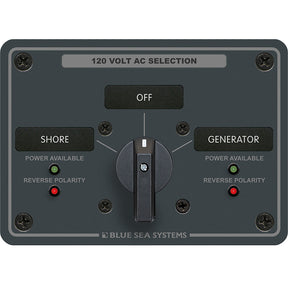 Blue Sea 8367 AC Rotary Switch Panel 30 Ampere 2 Positions  OFF 2 Pole 8367