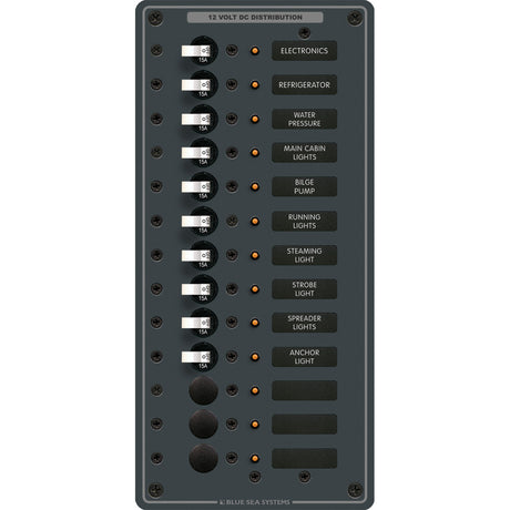 Blue Sea 8376 Panel DC 13 Position Vertical 8376