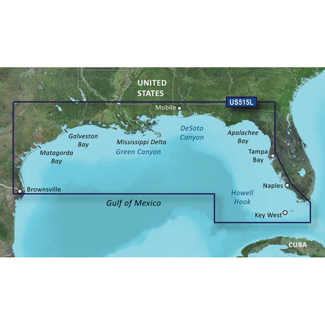 Garmin BlueChart g3 Vision HD  VUS515L  Brownsville  Key Largo  microSDSD 010C074400