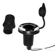 Perko Locking Collar Pole Light Mounting Base  2 Pin  Round  Stainless Steel 1045P0SDP