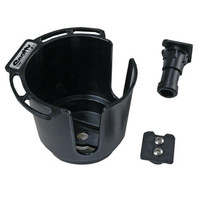 Scotty 311 Drink Holder wBulkheadGunnel Mount  Rod Holder Post Mount  Black 311BK