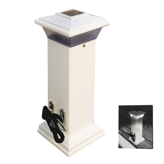 Dock Edge Cleatlite Solar Dock Light wSS Mooring Cleat 12 DE96250F