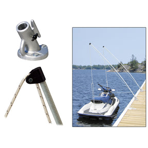 Dock Edge Economy Mooring Whips 2PC 12ft 4000 LBS up to 23 ft DE3120F