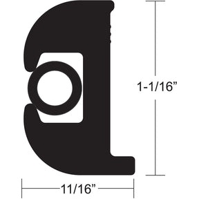 TACO Flex Vinyl Rub Rail Kit  Black wBlack Insert  50  1116 V110809BBK502