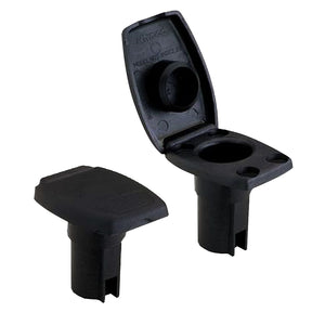 Attwood Oval 2Pin Base fAngled Pole  Black 910227
