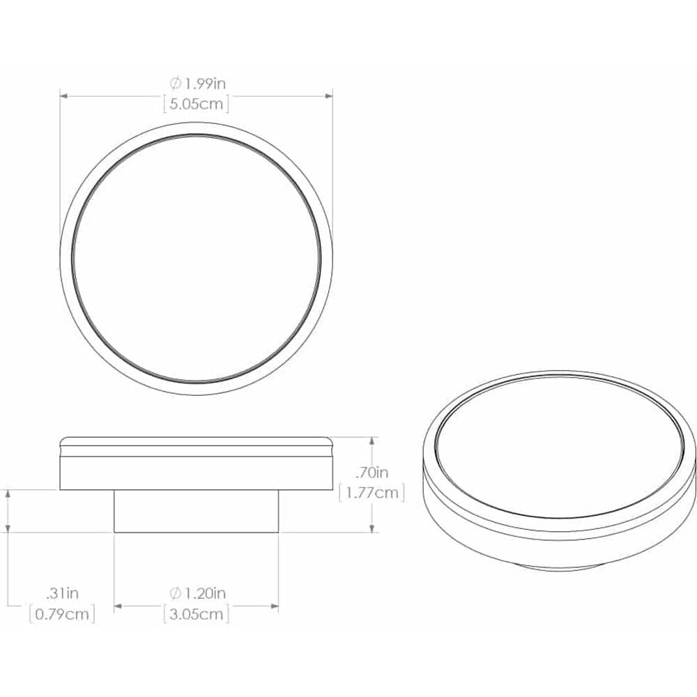 Lumitec Halo  Flush Mount Down Light  White Finish  4Color  WhiteBlueRedPurple NonDimming 112820