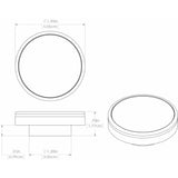 Lumitec Halo  Flush Mount Down Light  White Finish  3Color RedBlue NonDimming wWhite Dimming 112828