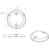 Lumitec TouchDome  Dome Light  Polished SS Finish  2Color WhiteBlue Dimming 101097