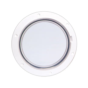 Beckson 6 Clear Center PryOut Deck Plate  White DP61WC