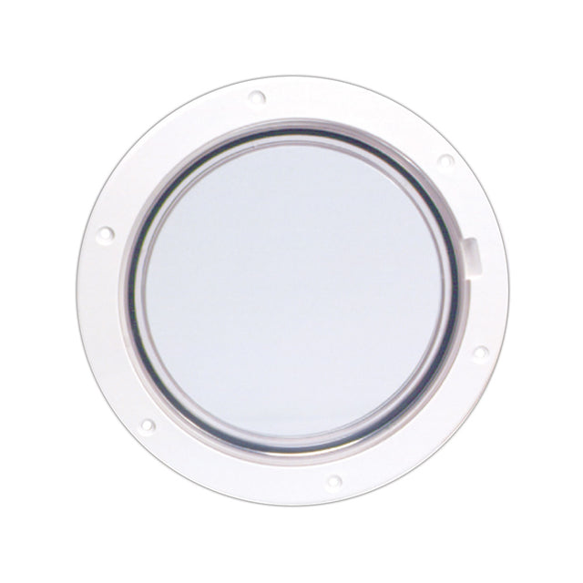 Beckson 6 Clear Center PryOut Deck Plate  White DP61WC