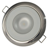 Lumitec Mirage  Flush Mount Down Light  Glass FinishPolished SS Bezel  White NonDimming 113113