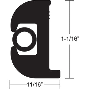 TACO Flex Vinyl Rub Rail Kit  Black wBlack Insert  70  1116 x 1116 V110809BBK702