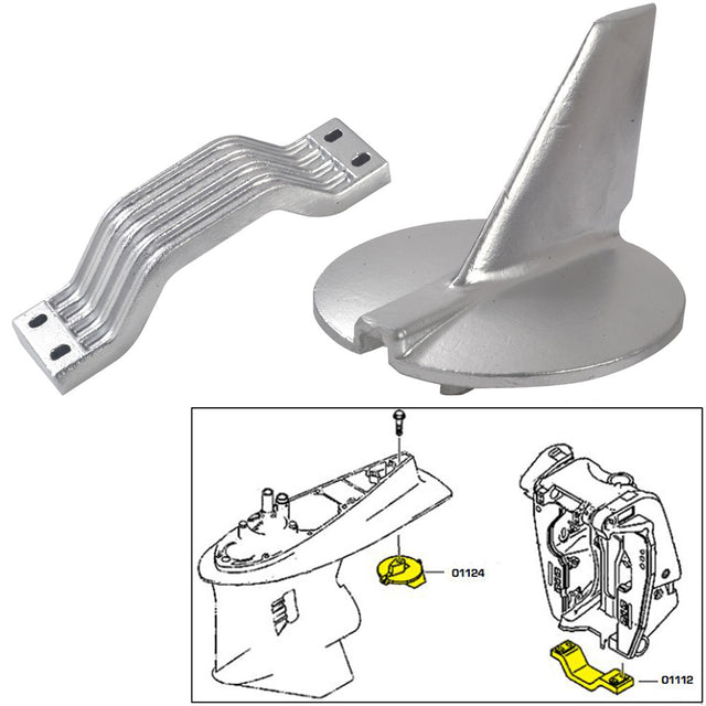Tecnoseal Anode Kit  Yamaha 200250HP  Zinc 21104