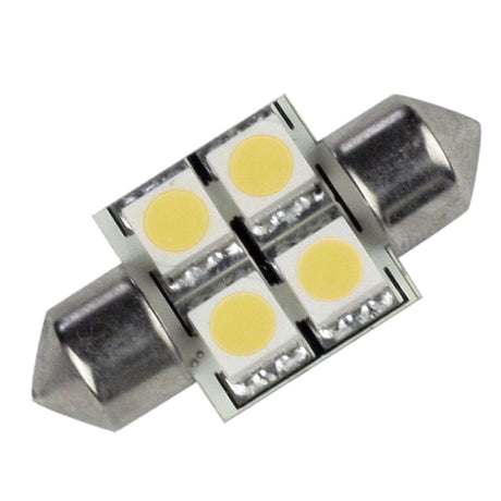 Lunasea Pointed Festoon 4 LED Light Bulb  31mm  Cool White LLB202C2100