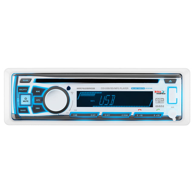 Boss Audio MR762BRGB Marine Stereo wAMFMCDBTUSB MR762BRGB