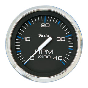 Faria Chesapeake Black 4 Tachometer  4000 RPM Diesel 33742