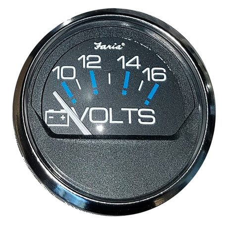 Faria Chesapeake Black 2 Voltmeter 1016 VDC 13705