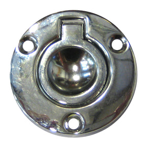 Perko Round Flush Ring Pull  2  Chrome Plated Zinc 1232DP2CHR