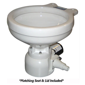 Raritan Sea Era QC Toilet  Marine Size  Remote Intake Pump  Straight  90 Discharge  Smart Toilet Control  12v 162MR012