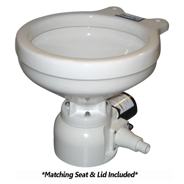 Raritan Sea Era QC Toilet  Marine Size  Remote Intake Pump  Straight  90 Discharge  Smart Toilet Control  12v 162MR012