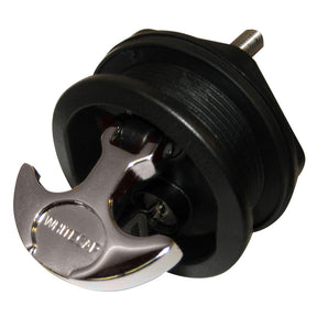 Whitecap THandle Latch  Chrome Plated ZamacBlack Nylon  Locking  Freshwater Use Only S0226BC