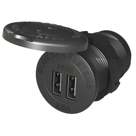 Blue Sea 1045 1224V Dual USB Charger  118 Socket Mount 1045