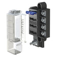 Blue Sea 5045 ST Blade Compact Fuse Blocks  4 Circuits wCover 5045