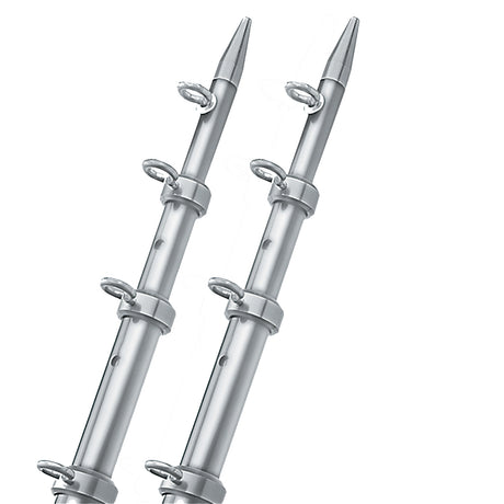 TACO 15 SilverSilver Outrigger Poles  118 Diameter OT0442VEL15