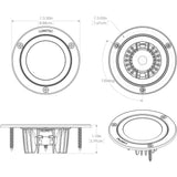 Lumitec Shadow  Flush Mount Down Light  White Finish  Spectrum RGBW 114127