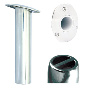 Tigress Oval Head SS Gunnel Mount Rod Holder  15 Degree  9 88529