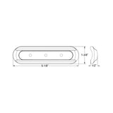 TACO 4LED Deck Light  Flat Mount  White Housing F388800W1