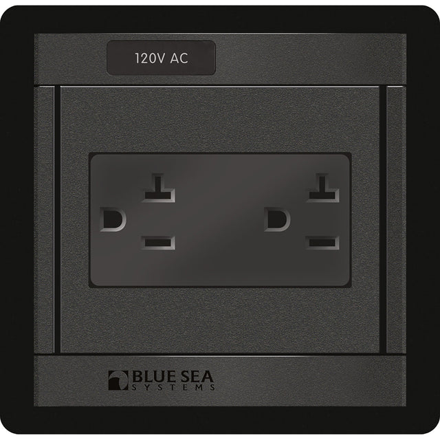 Blue Sea 1479 360 Panel  120V AC DUal Outlet 1479