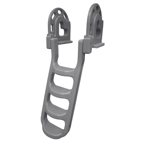 Dock Edge StandOff FlipUp Polyethylene Roto Molded 4Step Dock Ladder  Grey DE2084F