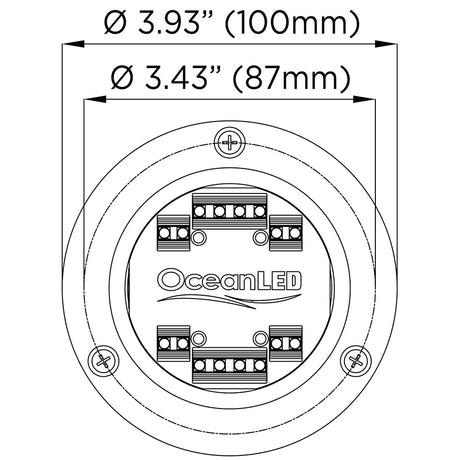 OceanLED Sport S3124s Underwater LED Light  Ultra WhiteMidnight Blue 012103BW