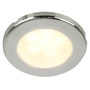 Hella Marine EuroLED 75 3 Round Screw Mount Down Light  Warm White LED  Stainless Steel Rim  12V 958109021
