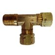 Uflex Male Run TFitting  38 x 38 Tube x 14 NPT 171CA64