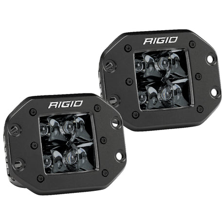RIGID Industries DSeries PRO Flush Mount  Spot LED  Midnight Edition  Pair  Black 212213BLK