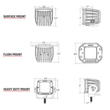 RIGID Industries DSeries PRO HybridSpot LED  Pair  White 602213