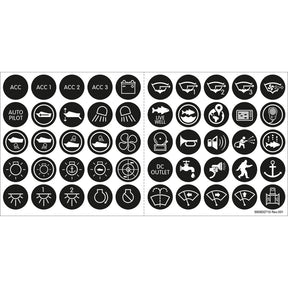 Blue Sea 4230 Push Button Switch Label Kit 4230