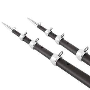 Tigress XD 3k Carbon Fiber Telescoping Outrigger Poles  18 feet  Matte Black Silver  Pair 886791