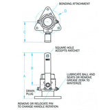 GROCO 34 Bronze TriFlanged Ball ValveSeacock FBV750