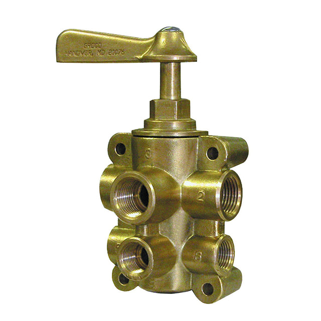 GROCO 6Port NPT Bronze Fuel Valve 12 Main  38 Return FV65038